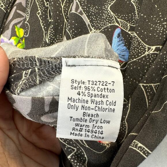 Johnny Was Zippy Tie Front Grey Floral Midi Dress – Size XS - Picture 10 of 10